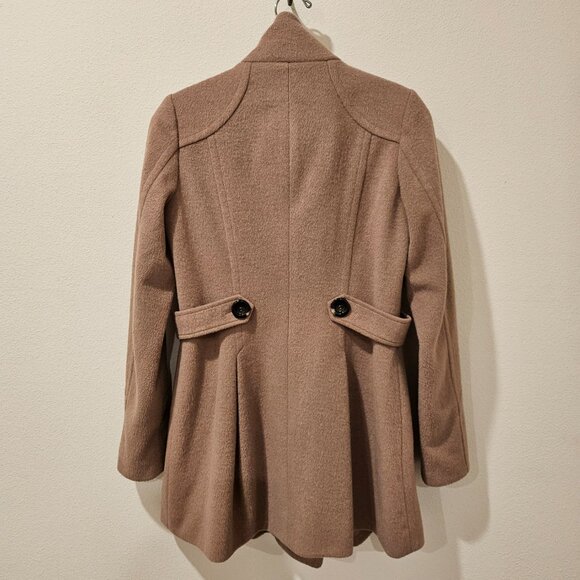 MAK IN STYLE Camel Wool Blend Double Breasted Peacoat 66 - Picture 4 of 11